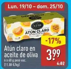 ALDI Claro - atun en aceite de oliva oferta