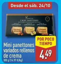 ALDI Special - mini panettones variados rellenos de crema oferta
