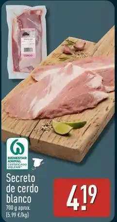 ALDI Blanco - secreto de cerdo oferta