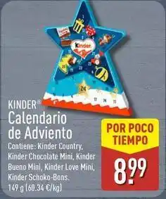 ALDI Kinder - calendario de adviento oferta