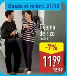 ALDI Pijama de rizo oferta