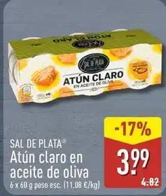 ALDI Sal de plata - atun claro en aceite de oliva oferta