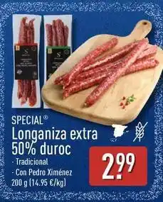 ALDI Special - longaniza extra 50% duroc oferta