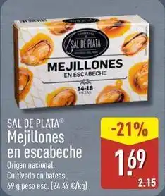 ALDI Sal de plata - mejillones en escabeche oferta