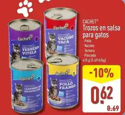 ALDI Cachet - trozos en salsa para gatos oferta