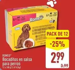 ALDI Romeo - bocaditos en salsa para perros oferta