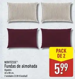 ALDI Novitesse - fundas de almohada oferta