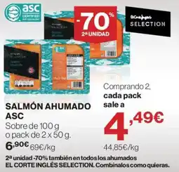 El Corte Inglés El corte inglés selection salmón ahumado asc oferta