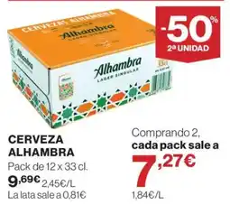 El Corte Inglés Alhambra lager singular oferta