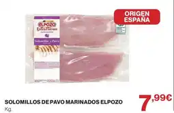El Corte Inglés Elpozo solomillos de pavo marinados oferta
