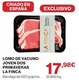 El Corte Inglés La Finca lomo de vacuno joven dos primaveras oferta