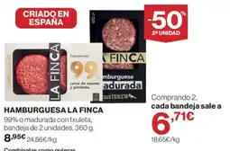 El Corte Inglés Hamburguesa la finca oferta