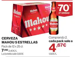 El Corte Inglés Mahou 5 estrellas oferta