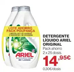 El Corte Inglés detergente liquido ariel original oferta