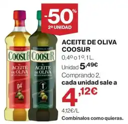El Corte Inglés Coosur aceite de oliva oferta
