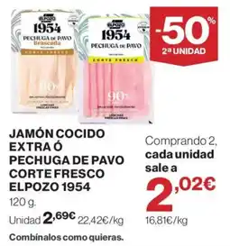 El Corte Inglés Elpozo 1954 pechuga de pavo corte fresco oferta