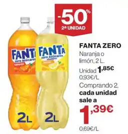 El Corte Inglés Fanta zero oferta