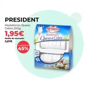 President medallones queso cabra