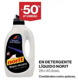 El Corte Inglés Norit detergente liquido oferta