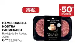 El Corte Inglés Hamburguesa nostra parmesano oferta