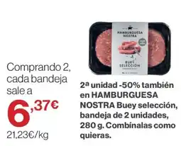 El Corte Inglés Hamburguesa nostra buey selección oferta