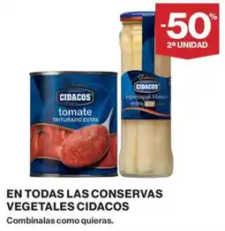 El Corte Inglés Cidacos conservas vegetales oferta