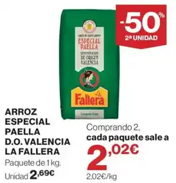 El Corte Inglés Fallera arroz especial paella oferta