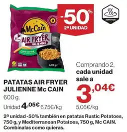 El Corte Inglés Mc Cain patatas air fryer julienne oferta