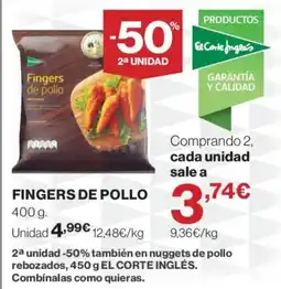 El Corte Inglés El Corte Inglés fingers de pollo oferta