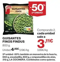 El Corte Inglés Findus guisantes finos oferta