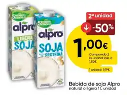 FROIZ Alpro bebida de soja natural o ligera oferta