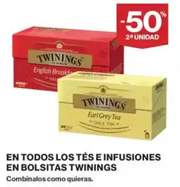 El Corte Inglés Twinings tés e infusiones en bolsitas oferta