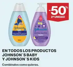 El Corte Inglés Johnson's baby y johnson's kids oferta