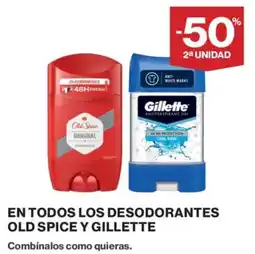 El Corte Inglés Old spice y gillette desodorantes oferta