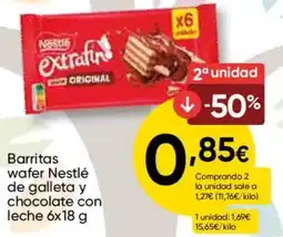 FROIZ Nestlé wafer de galleta y chocolate con leche oferta