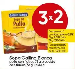 FROIZ Gallina Blanca sopa de pollo con fideos oferta