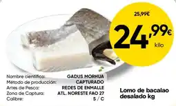 FROIZ Lomo de bacalao desalado oferta