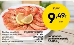 FROIZ Langostino vannamei cocido oferta