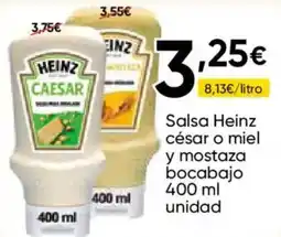 FROIZ Heinz salsa césar o miel y mostaza bocabajo oferta