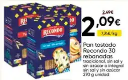 FROIZ Recondo pan tostado oferta