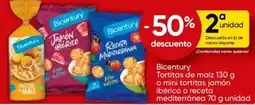FROIZ Bicentury tortitas de maíz o mini tortitas jamón ibérico o receta mediterránea oferta