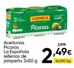 FROIZ La Española aceitunas picaras rellenas de jalapeño oferta