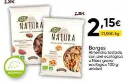 FROIZ Borges almendra tostada con piel ecológica o nuez grano ecológico oferta