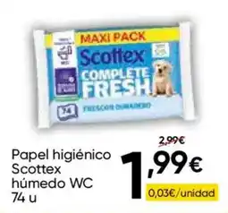 FROIZ Scottex papel higiénico húmedo WC oferta