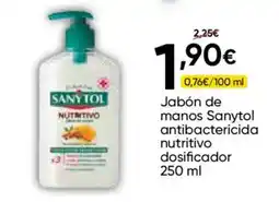 FROIZ Sanytol jabón de manos antibactericida nutritivo oferta