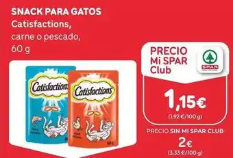 Catisfactions - snack para gatos