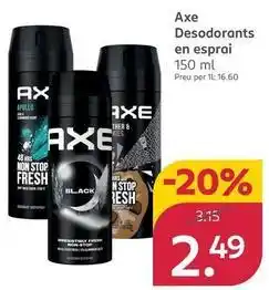 Rossmann Axe - desodorants en esprai oferta