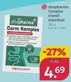 Rossmann Altapharma - complex trànsit intestinal oferta