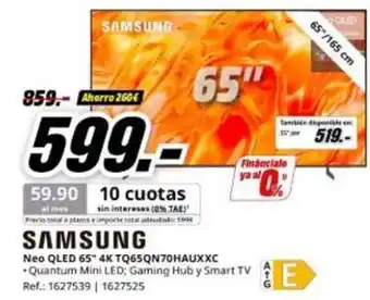 Samsung - neo qled 65 4k tq65qn70hauxxc