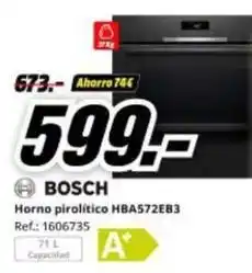 MediaMarkt Bosch - horno pirolitico hba572eb3 oferta